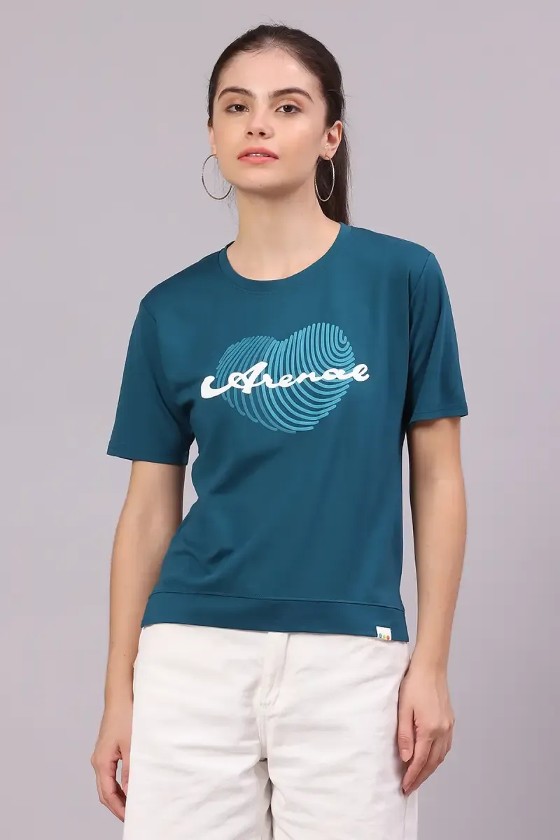 Cotton Lycra Printed T-Shirt for Women 016318FRESIZTEA