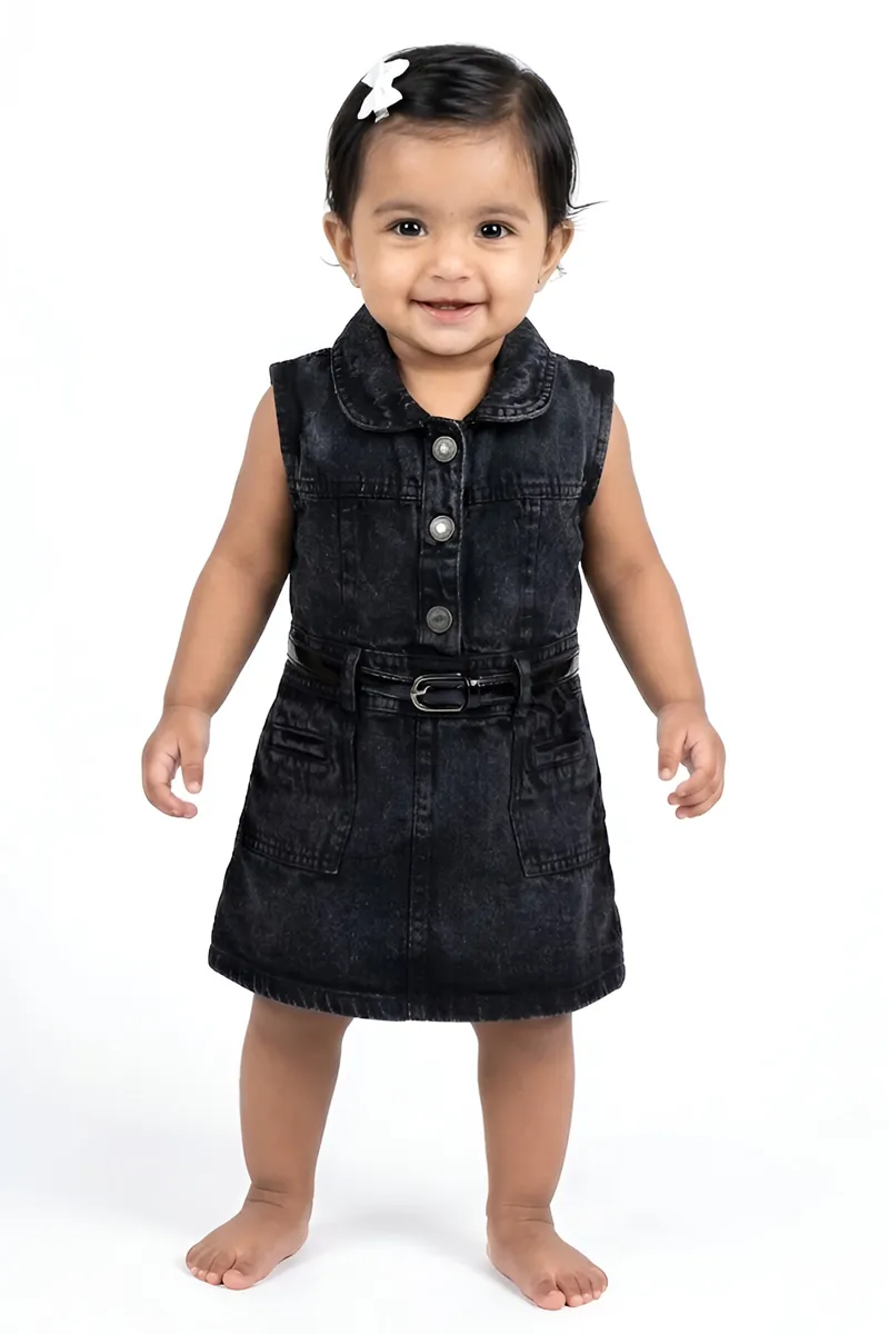 Denim Dress for Baby Girl 016322BLA612