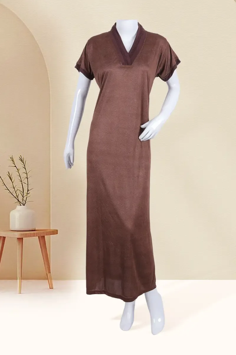 Polyester Solid Nighty for Women