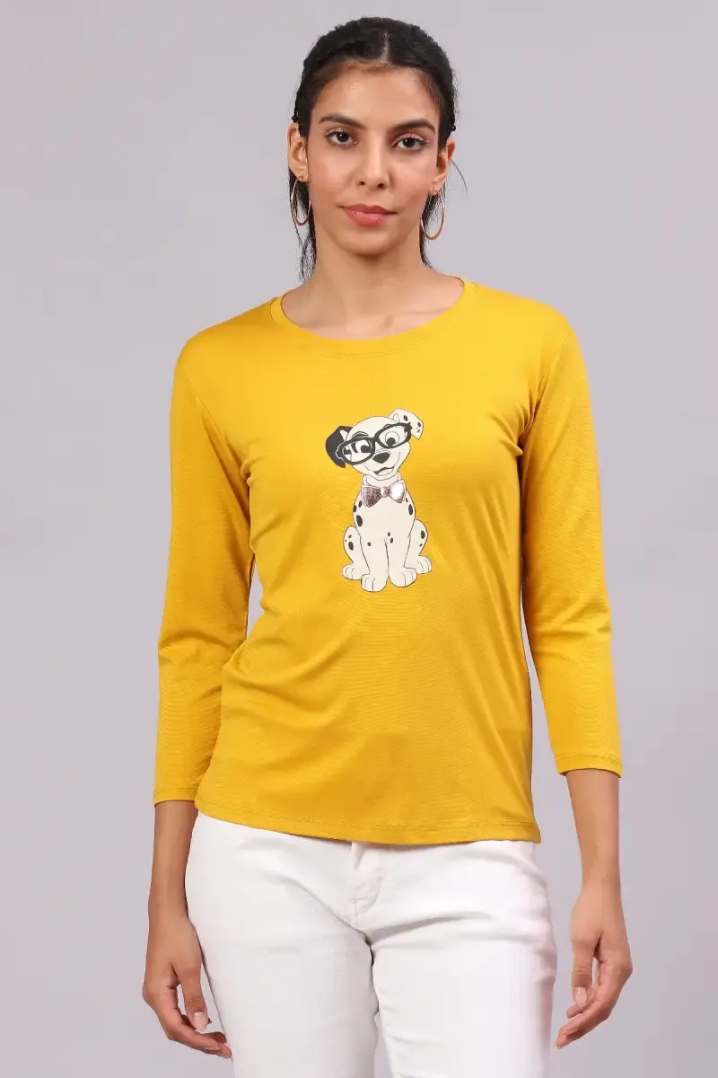 Cotton Graphic Printed T-Shirt for Women 016412XXLMUS