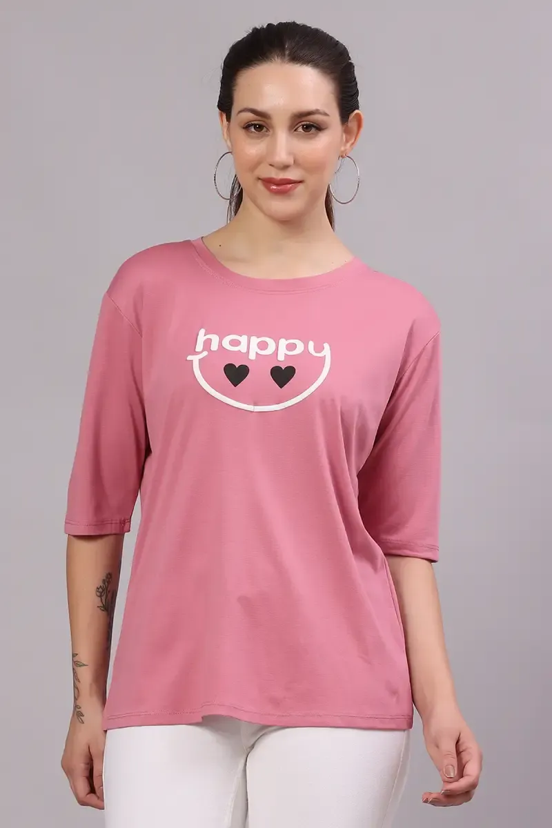 Cotton Graphic Printed T-Shirt for Women