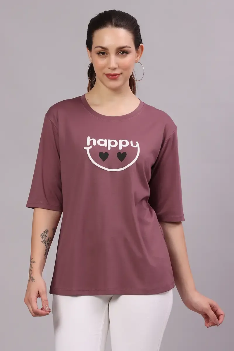 Cotton Graphic Printed T-Shirt for Women