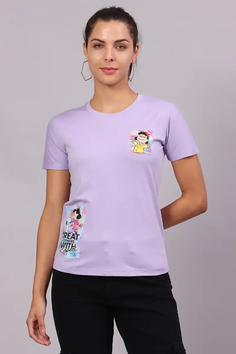 Cotton Graphic Printed T-Shirt for Women