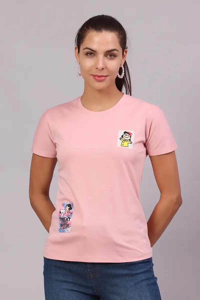 Cotton Graphic Printed T-Shirt for Women