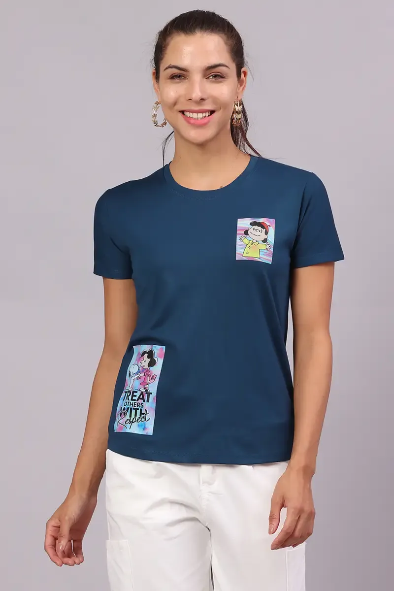 Cotton Graphic Printed T-Shirt for Women