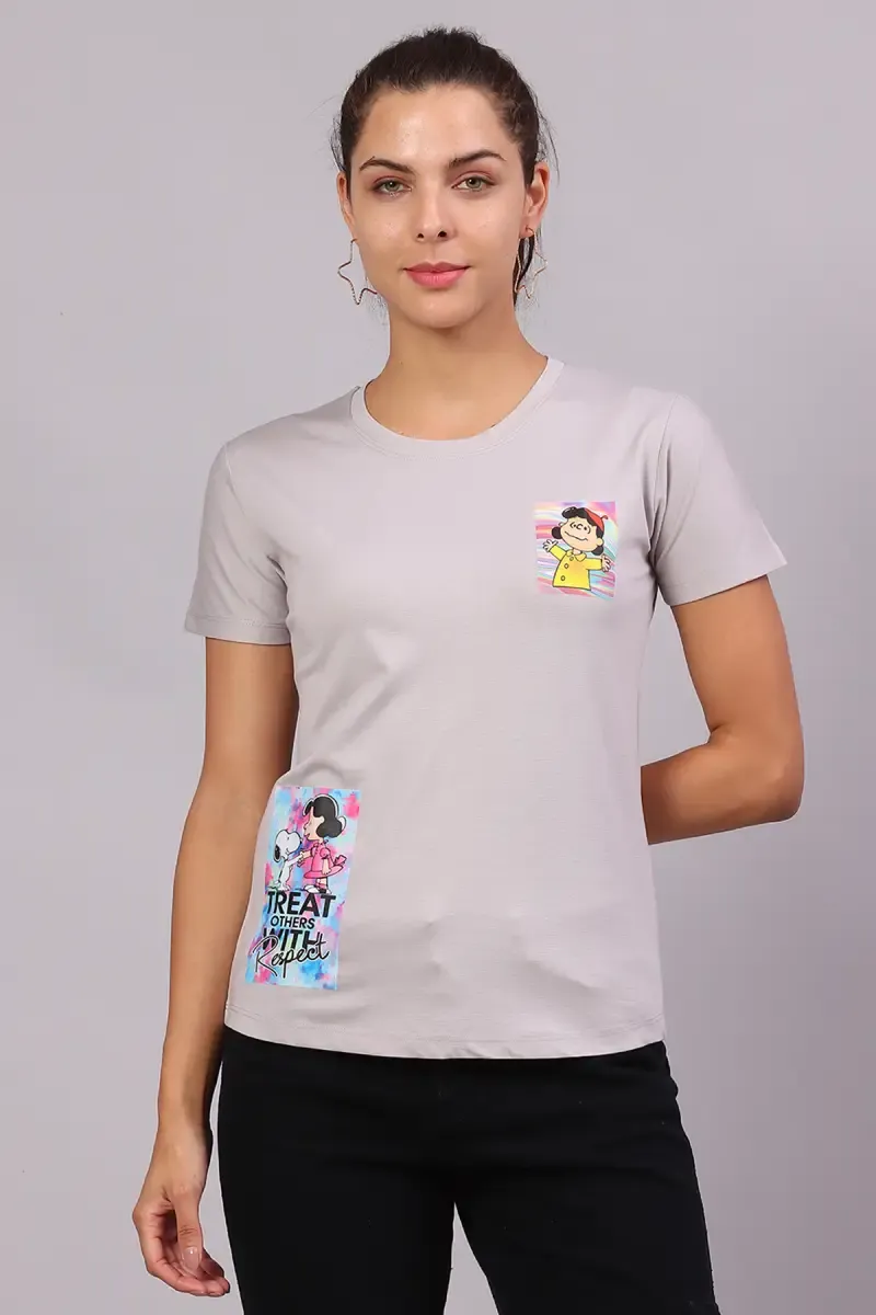 Cotton Graphic Printed T-Shirt for Women