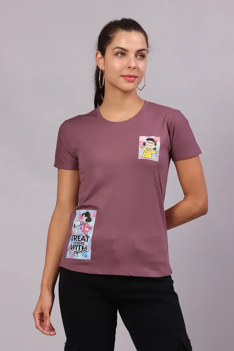 Cotton Graphic Printed T-Shirt for Women