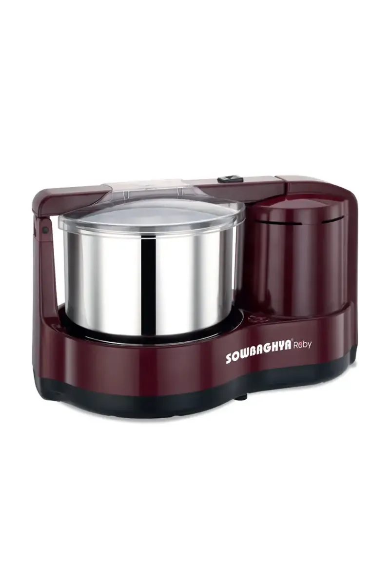 Sowbaghya Ruby 150 W 2 Ltr Table Top Wet Grinder (Maroon)