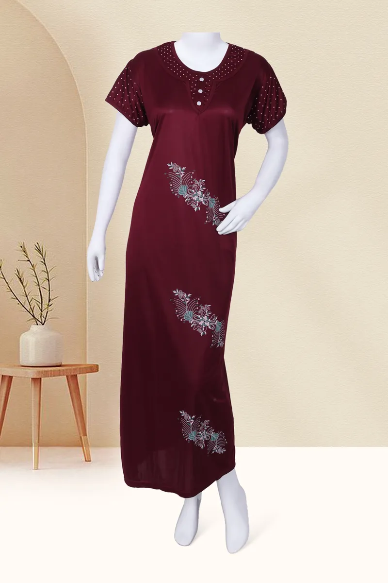 Polyester Solid Nighty for Women 016552MAGFRESIZ