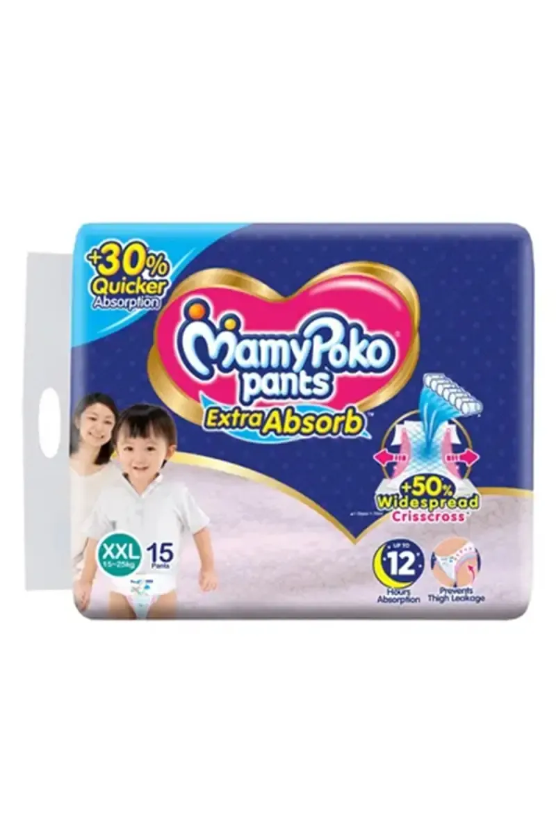 MamyPoko Extra Absorb Diaper Pants (15 Pcs) - XXL