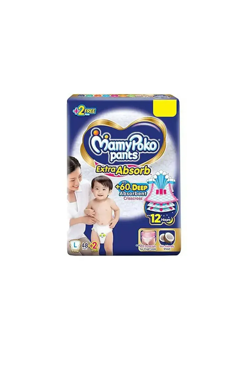 MamyPoko Pants Extra Absorb Diaper Pants (48+2 Pcs) - Large
