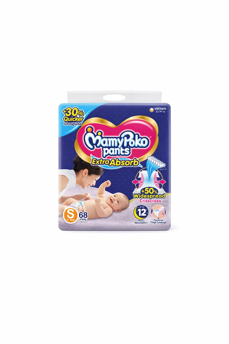MamyPoko Pants Extra Absorb Diaper (68 Pcs) - Small