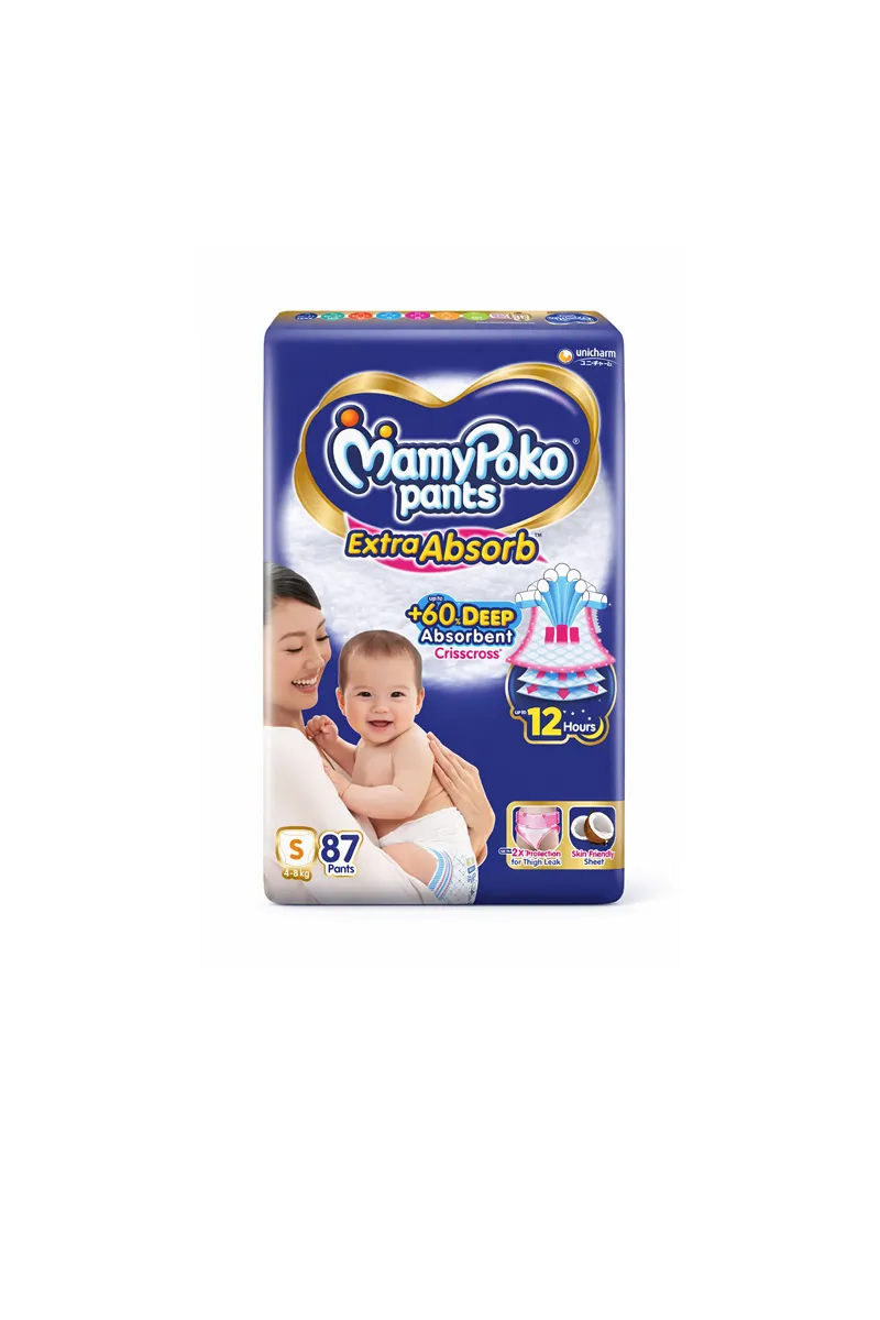 MamyPoko Pants Extra Absorb Diaper Pants (87 Pcs) - Small