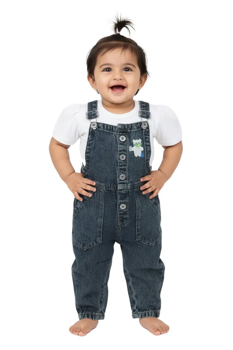 Just Born Girl's T-shirt with Dungaree Set (2-Pcs Set) 016661DARBLU612