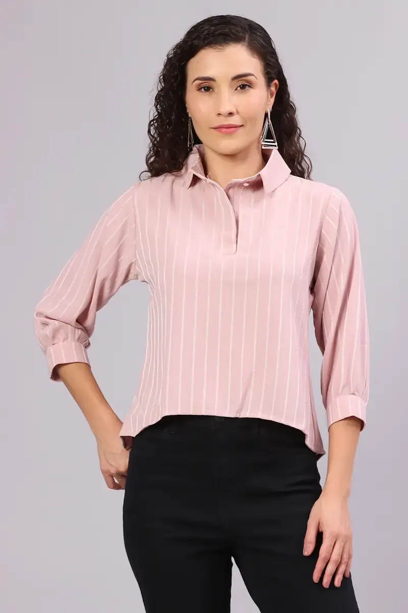 Georgette Striped Top for Women