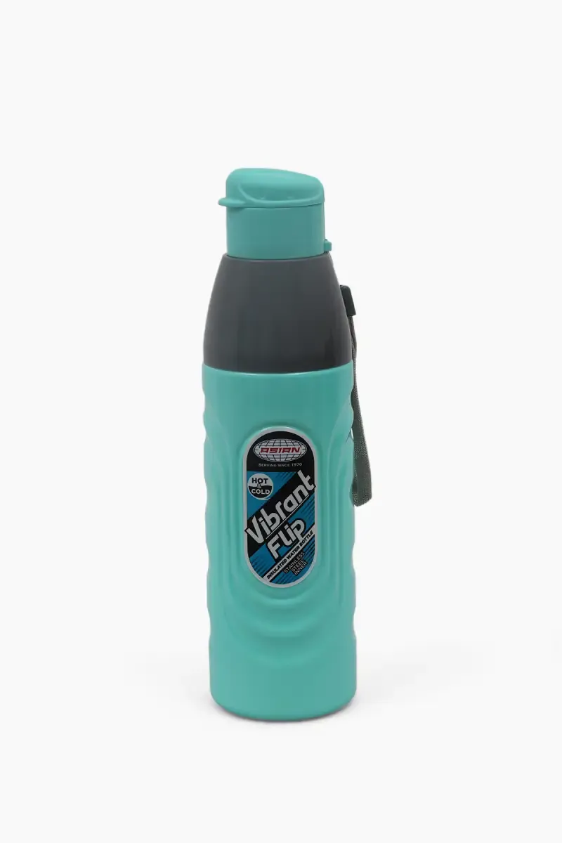 Asian Plastic & Stainless Steel Vibrant Flip Water Bottle - 700 ml
