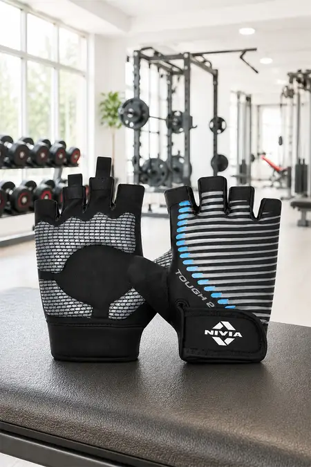 Nivia Tough 2 Unisex Gloves (Blue Pack of 1)