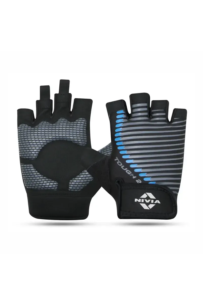 Nivia Tough 2 Unisex Gloves (Blue Pack of 1)