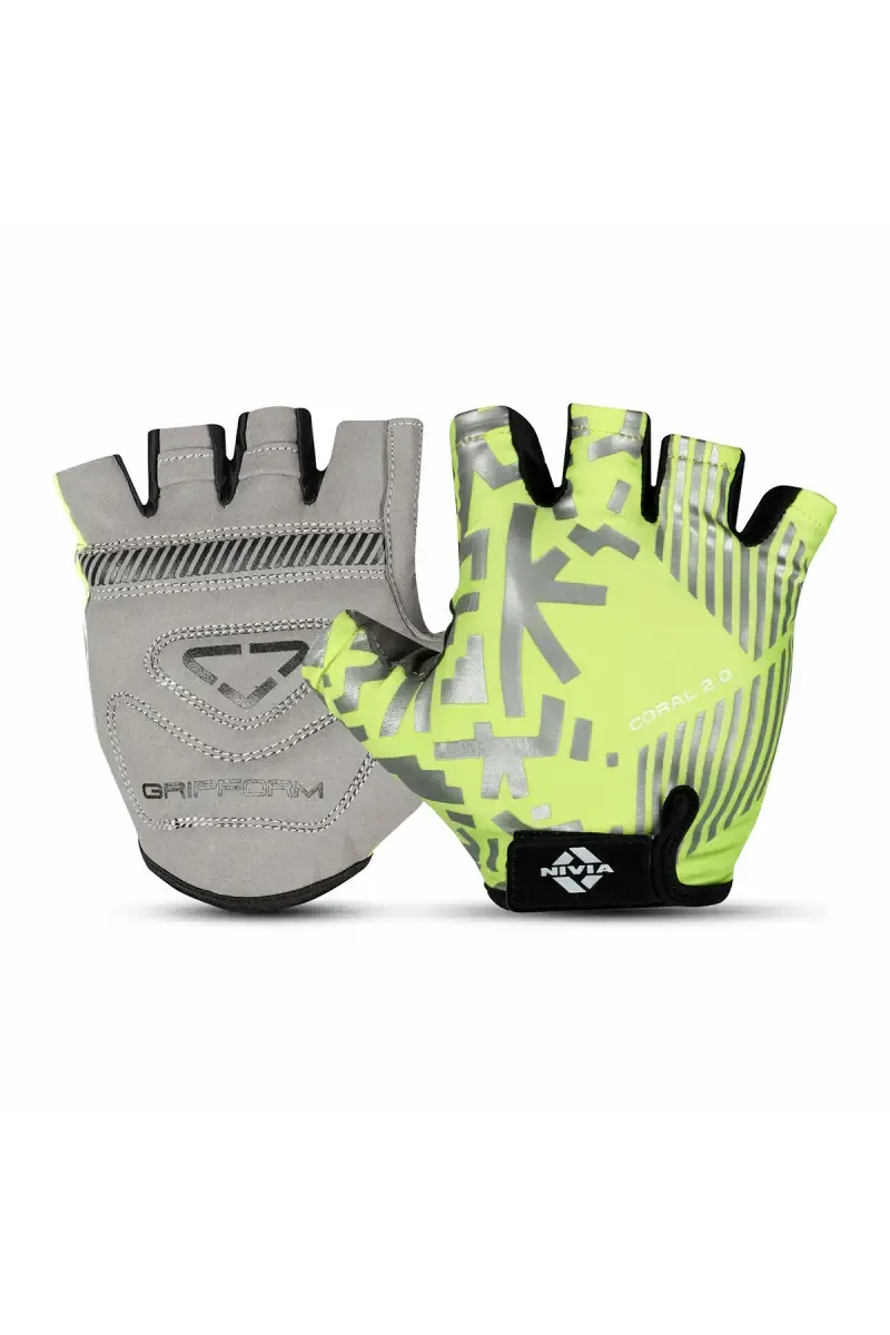 Nivia Coral Gym Gloves (Green, pack of 1) - Large