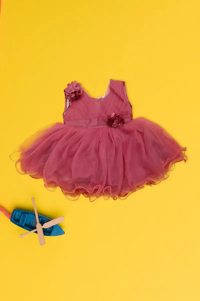 Just Born Girl's Netted Frock