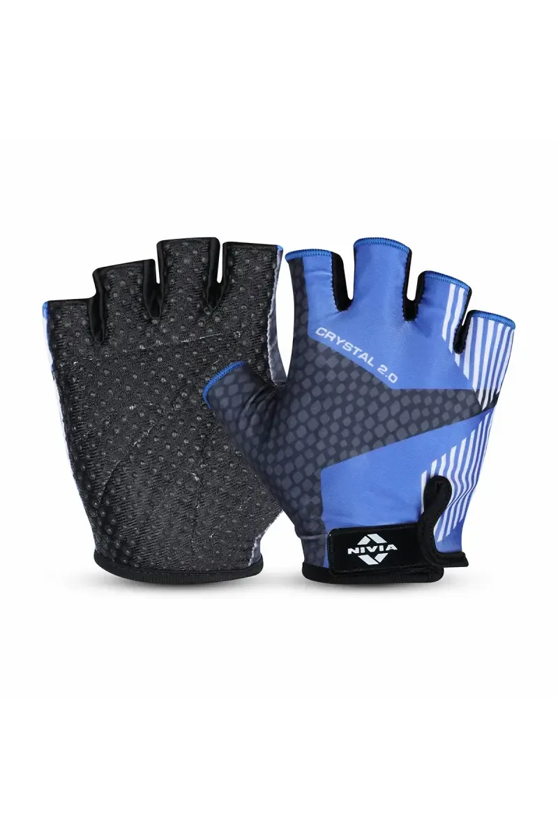 Nivia Crystal 2.0 Stretchable Fabric Fitness Gloves  (Purple, pack of 1)- Small 016824SMAPUR