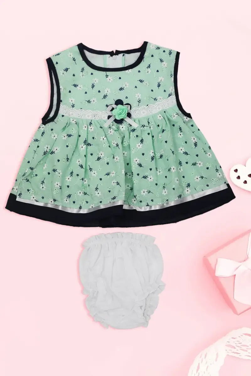 Just Born Girl's Printed Frock with Panty Set (2-Pcs Set) 016839LIGGRE01M