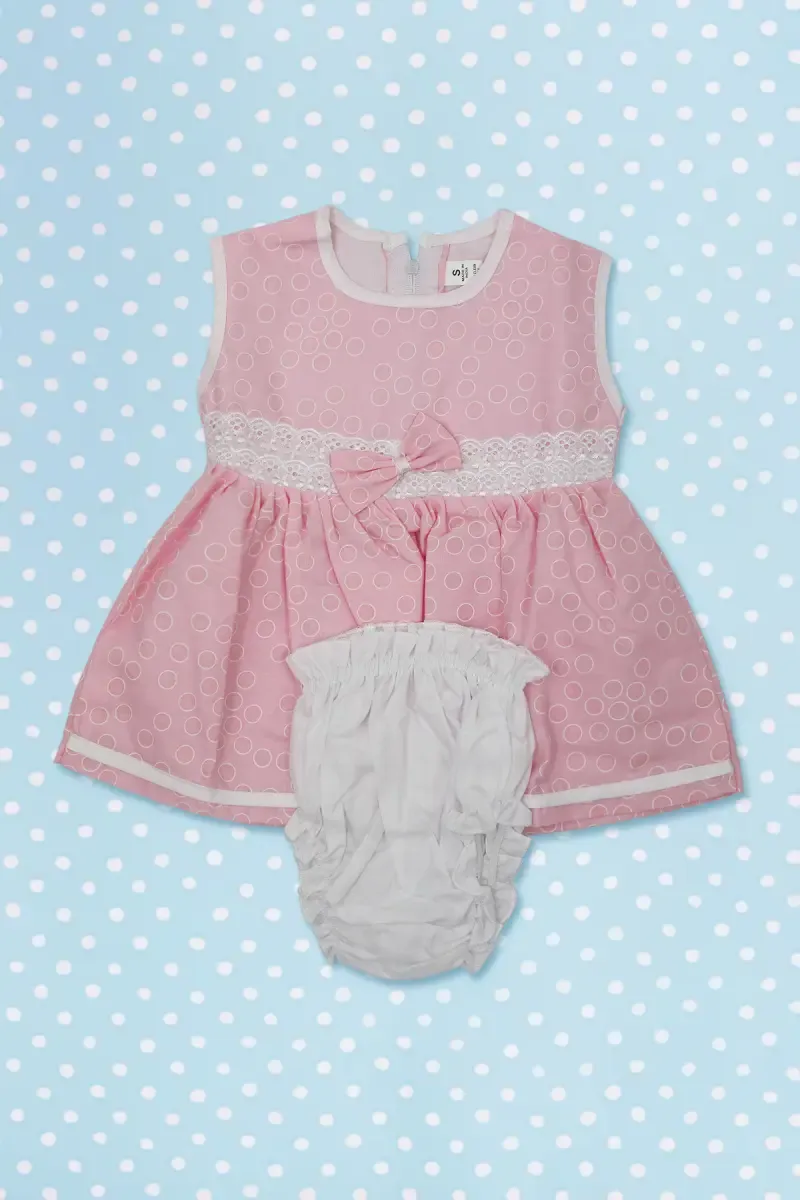 Cotton Dress with Panty Set for Baby Girl (2-Pcs Set)