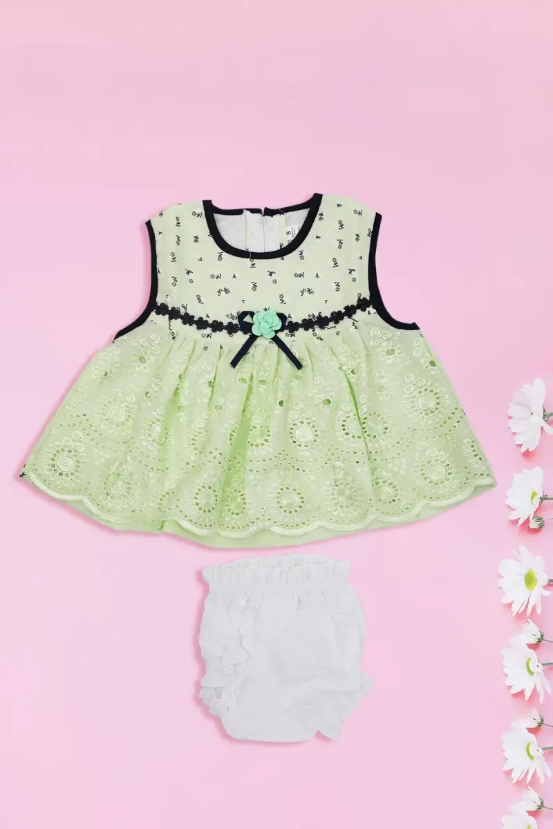 Cotton Frock with Panty Set for Baby Girl (2-Pcs Set)