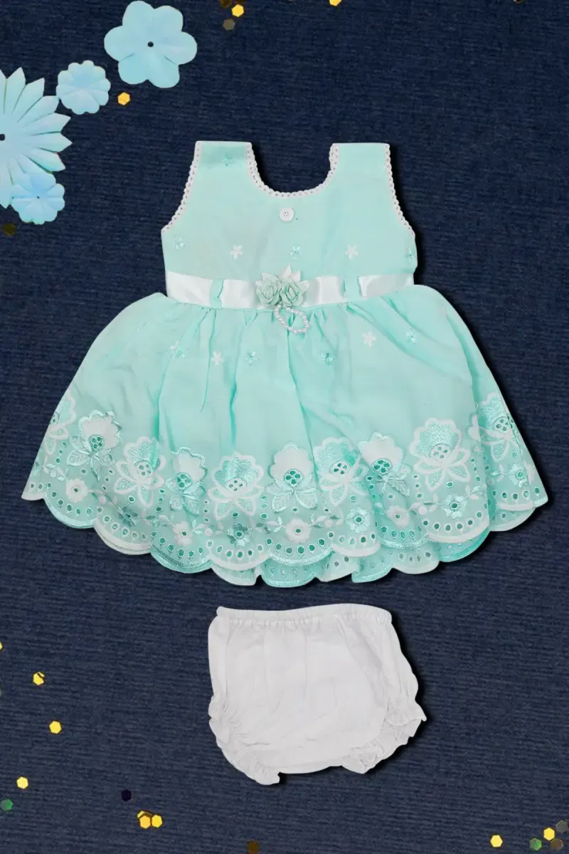 Embroidered Frock with Panty Set for Baby Girl (2-Pcs Set) 016859LIGGRE36M