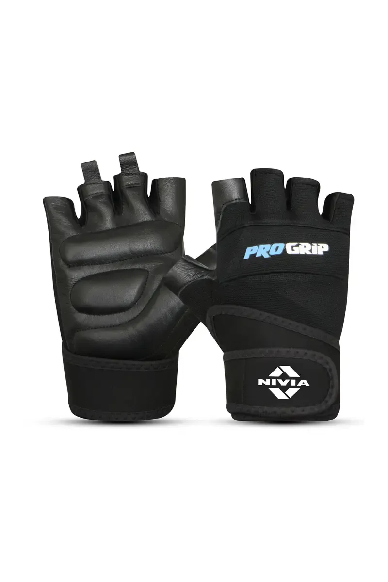 Nivia Pro Grip Gym Gloves (Black, pack of 1) - Small