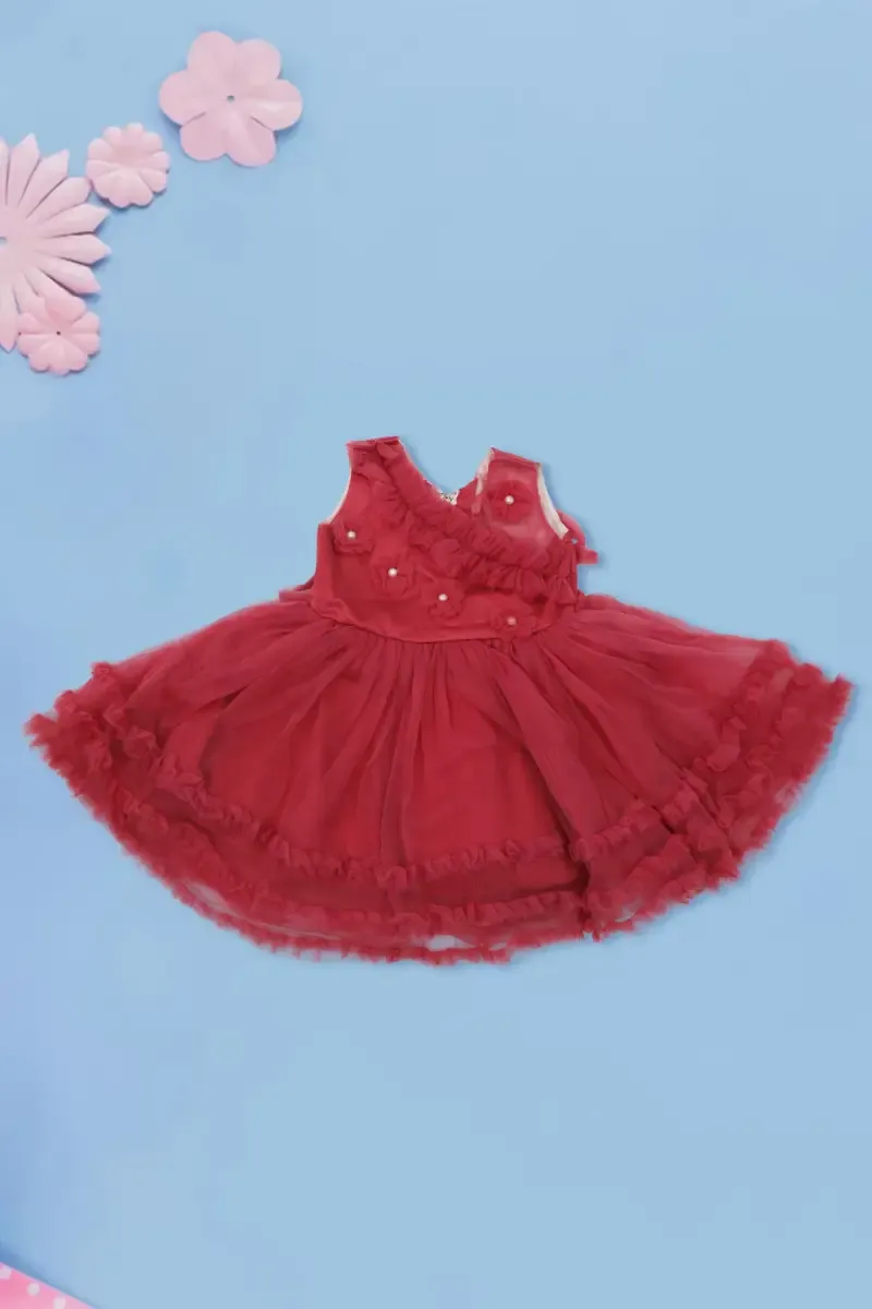Toddler Girl's Netted Frock  016891PEA612