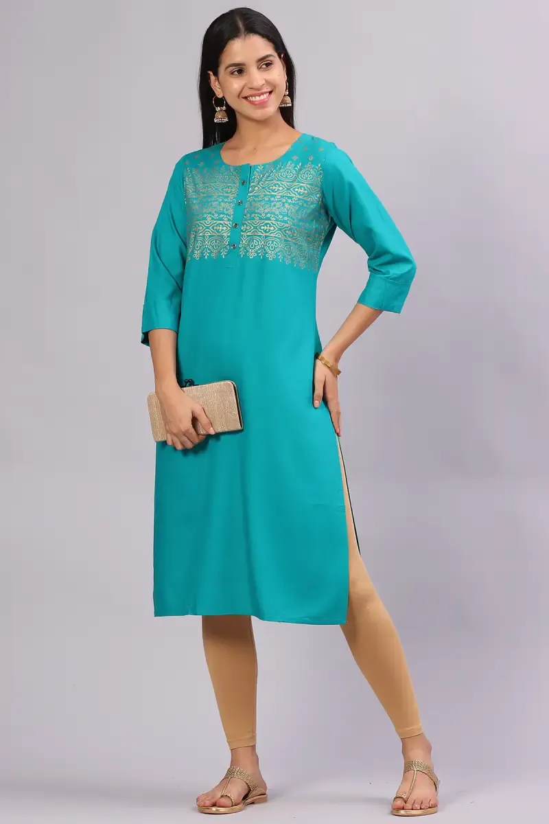 Cotton Blend Printed Kurti for Women