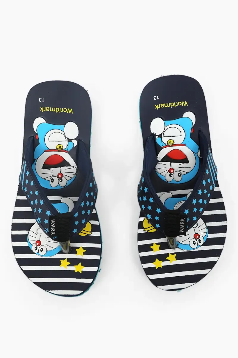 Doraemon Printed Flip Flops for Boys & Girls 0170605YRSNAVBLU