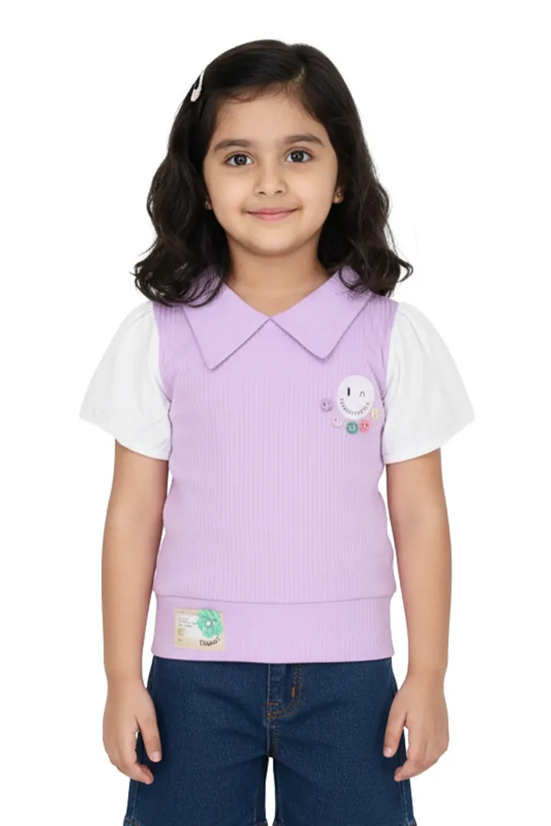 Girl's Corduroy Solid Top (1 - 4 Yrs) 01706612YRSLAV