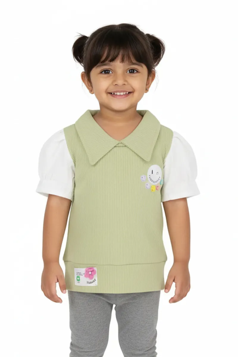 Girl's Corduroy Solid Top (1 - 4 Yrs) 01706612YRSOLI
