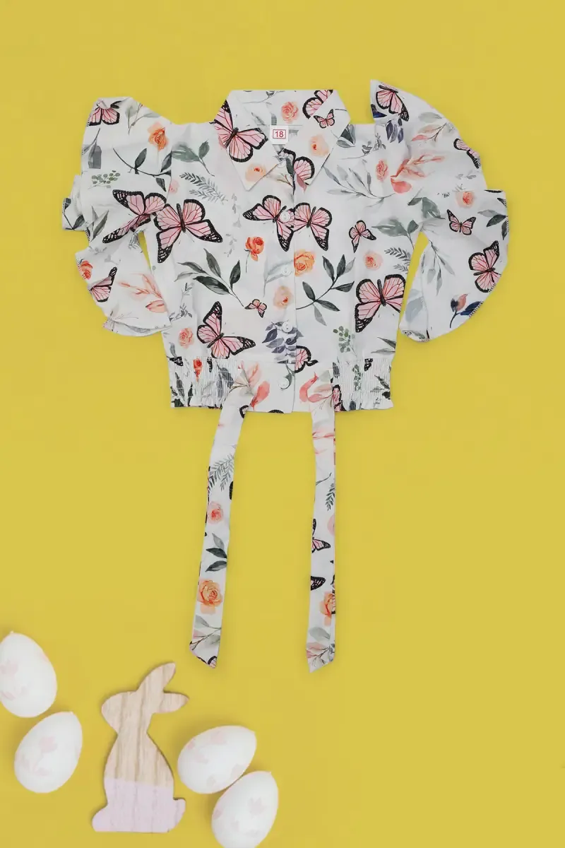 Just Born Baby Girl's Printed Tops