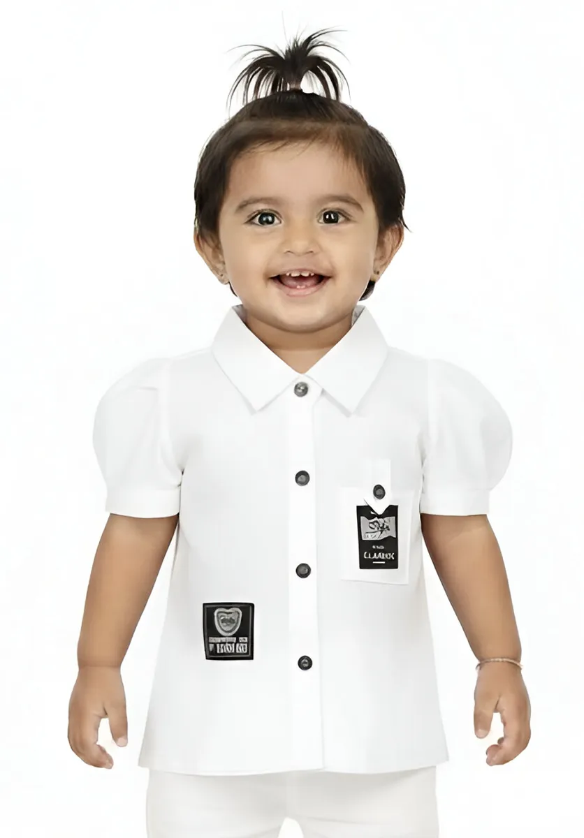 Georgette Solid Top for Baby Girl