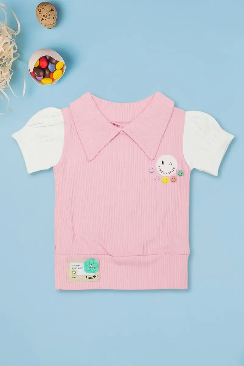 Corduroy Tops for Just Born Baby Girl 017086BABPIN612