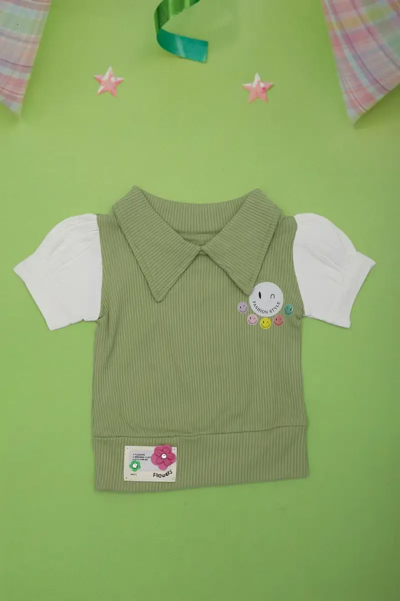 Corduroy Tops for Just Born Baby Girl 017086OLI612