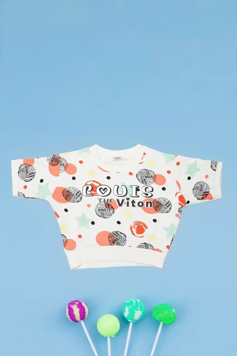 Just Born Baby Girl's Printed Tops 