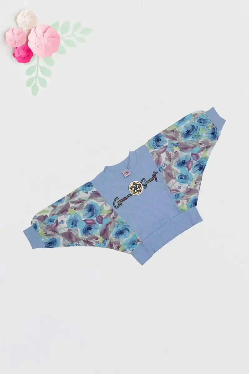 Baby Girl's Printed Top 017128BLU612