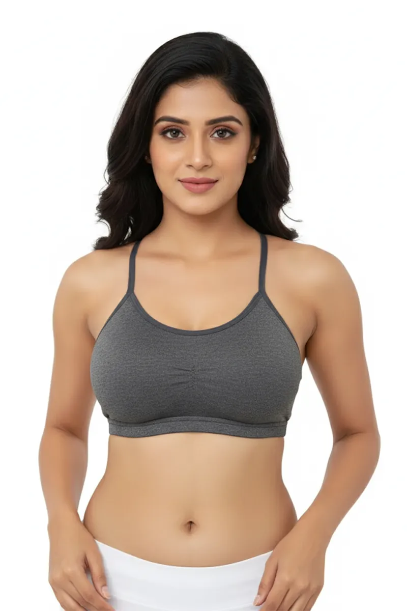 Cotton Blend Padded Sports Bra for Women