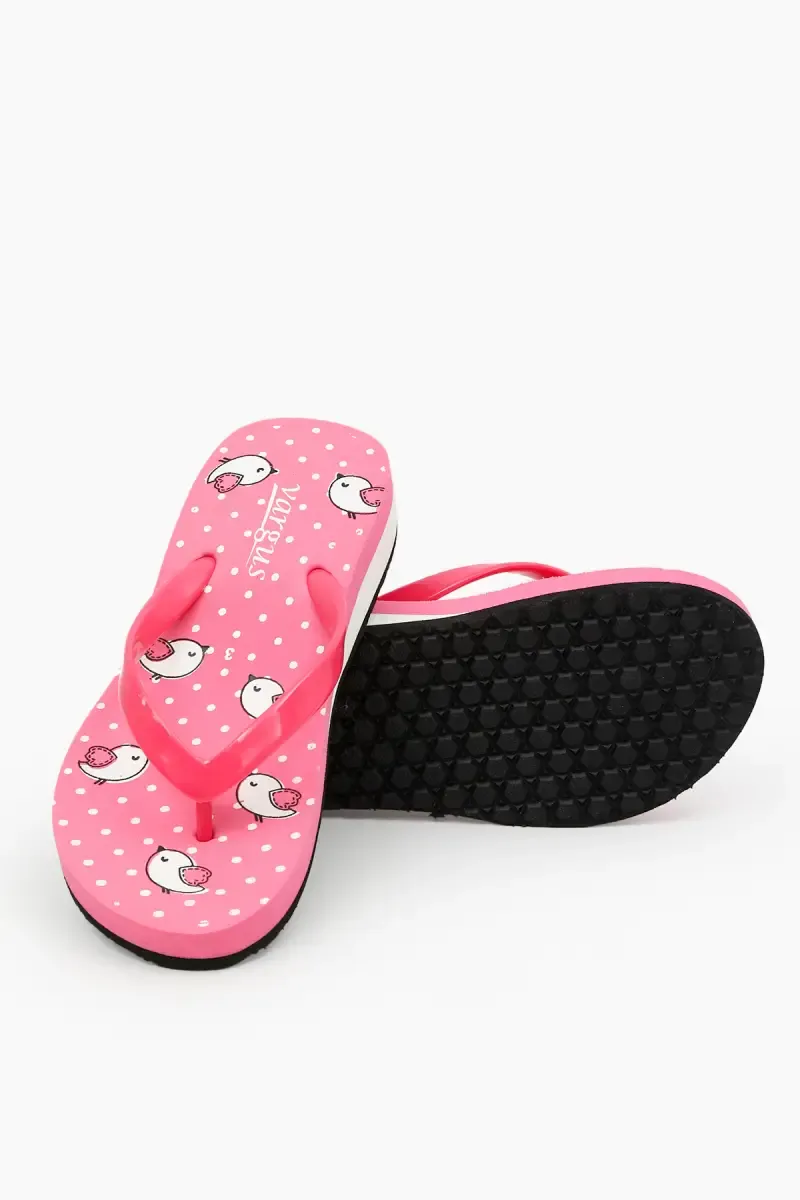 Kid's Cute Bird Printed Flip Flops