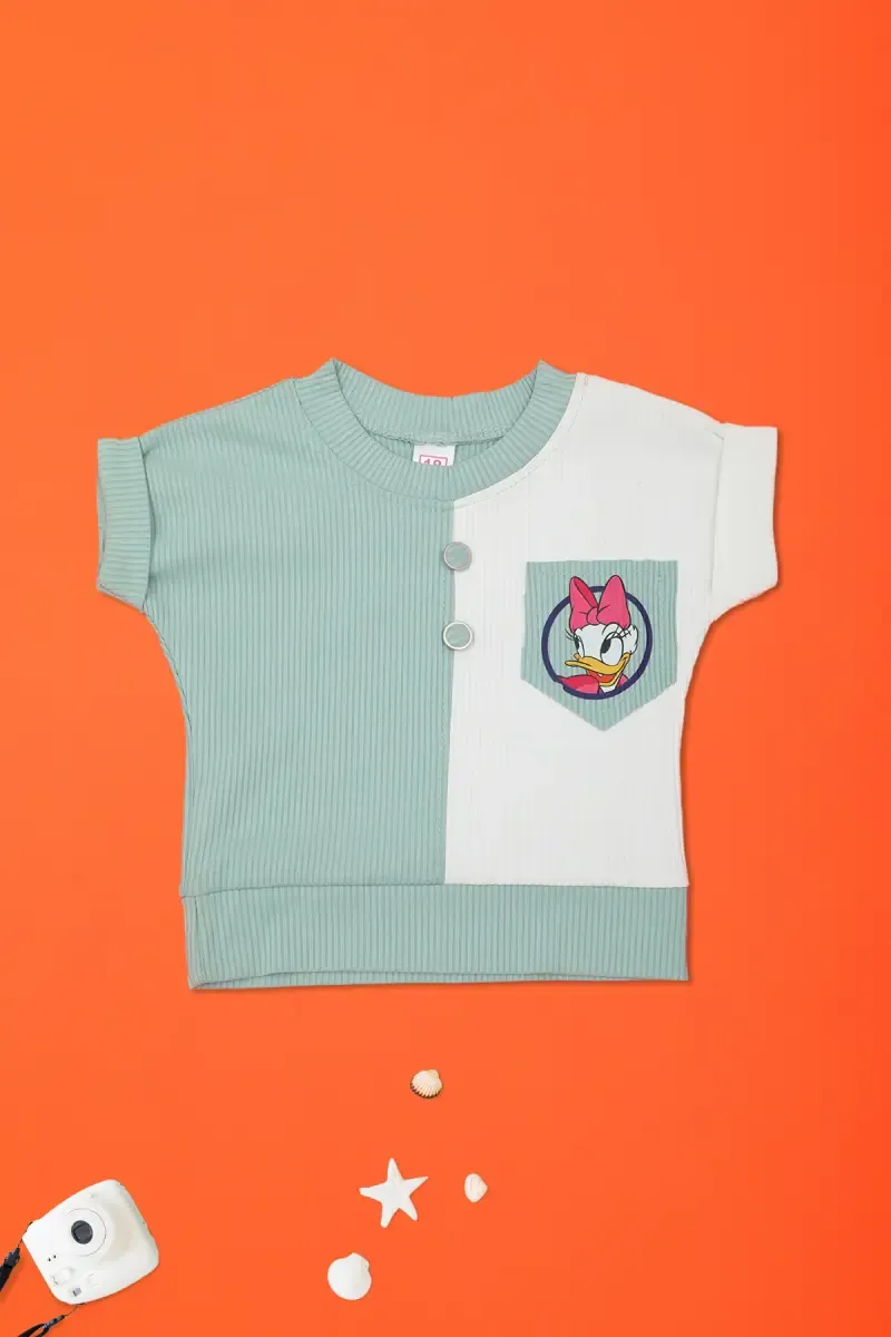 Baby Girl's Corduroy Printed Top 017200GRE612