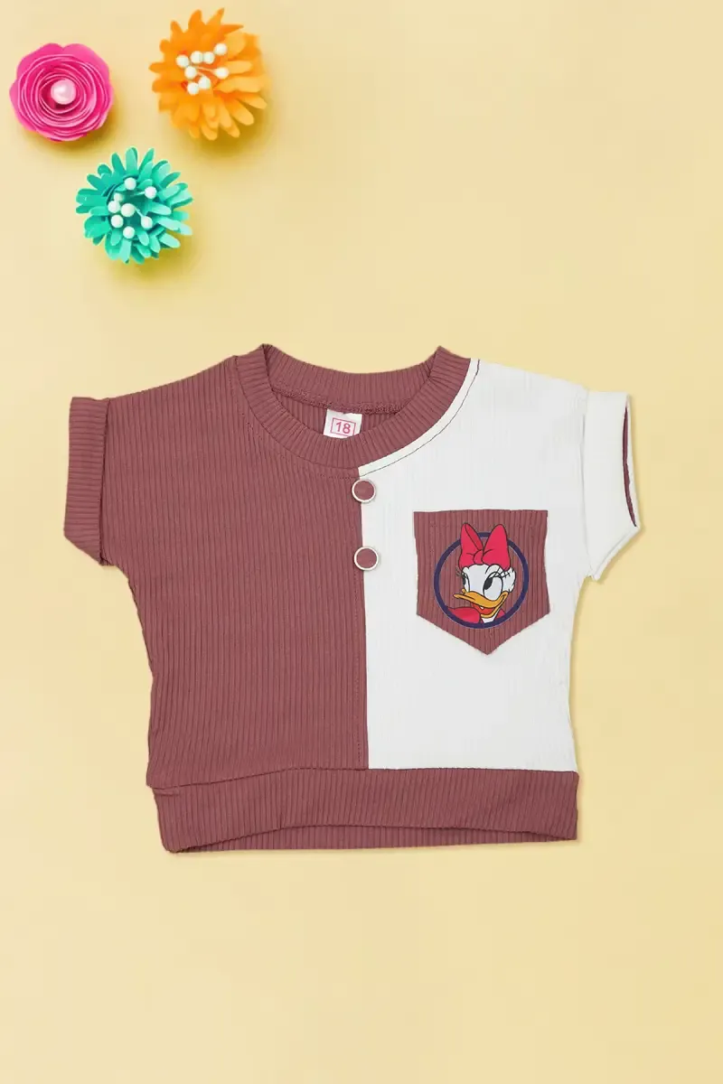 Baby Girl's Corduroy Printed Top 017200MAU612