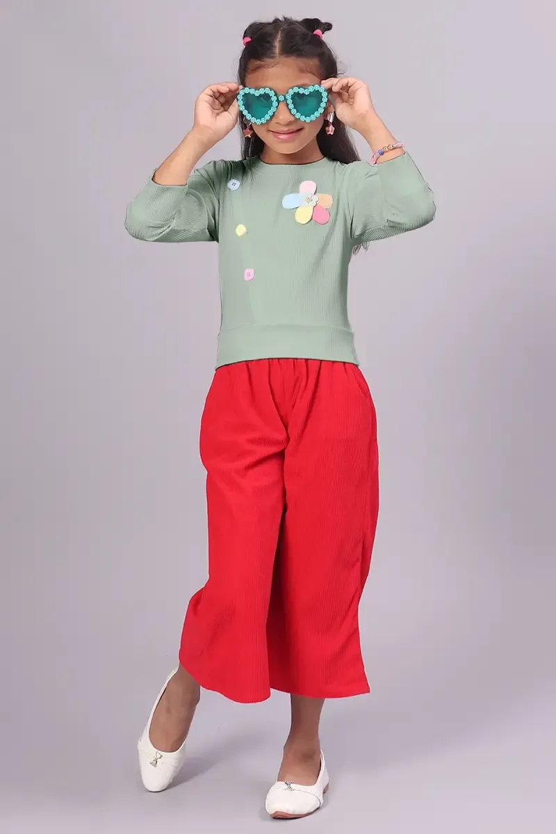 Girl's Corduroy Solid Tops (1 - 4 Yrs)  01720623YRSLIGGRE