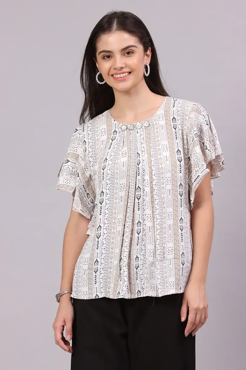Georgette Printed Top for Women
