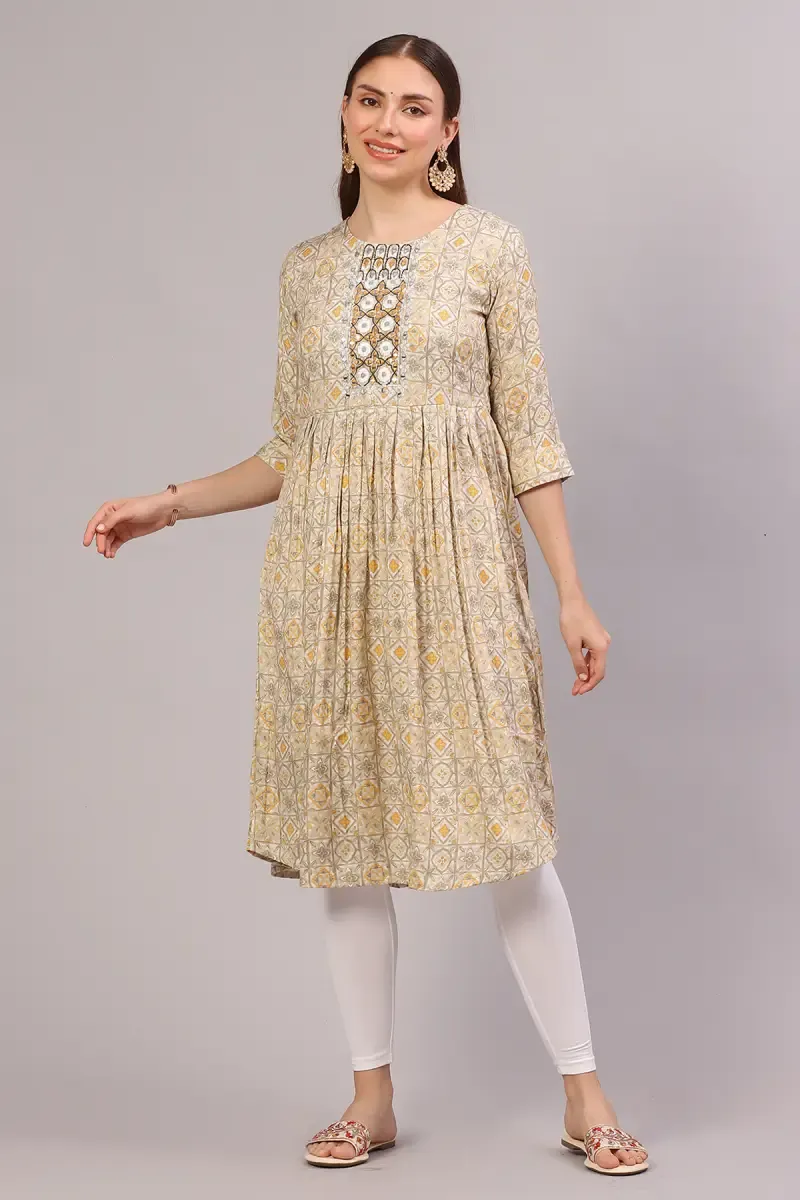 Cotton Printed Kurti for Women 017230XLBEI