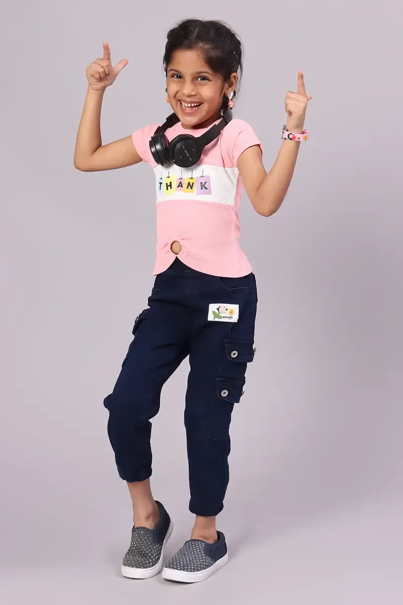 Girl's Corduroy Printed Top (1 - 4 Yrs) 01724523YRSPIN2