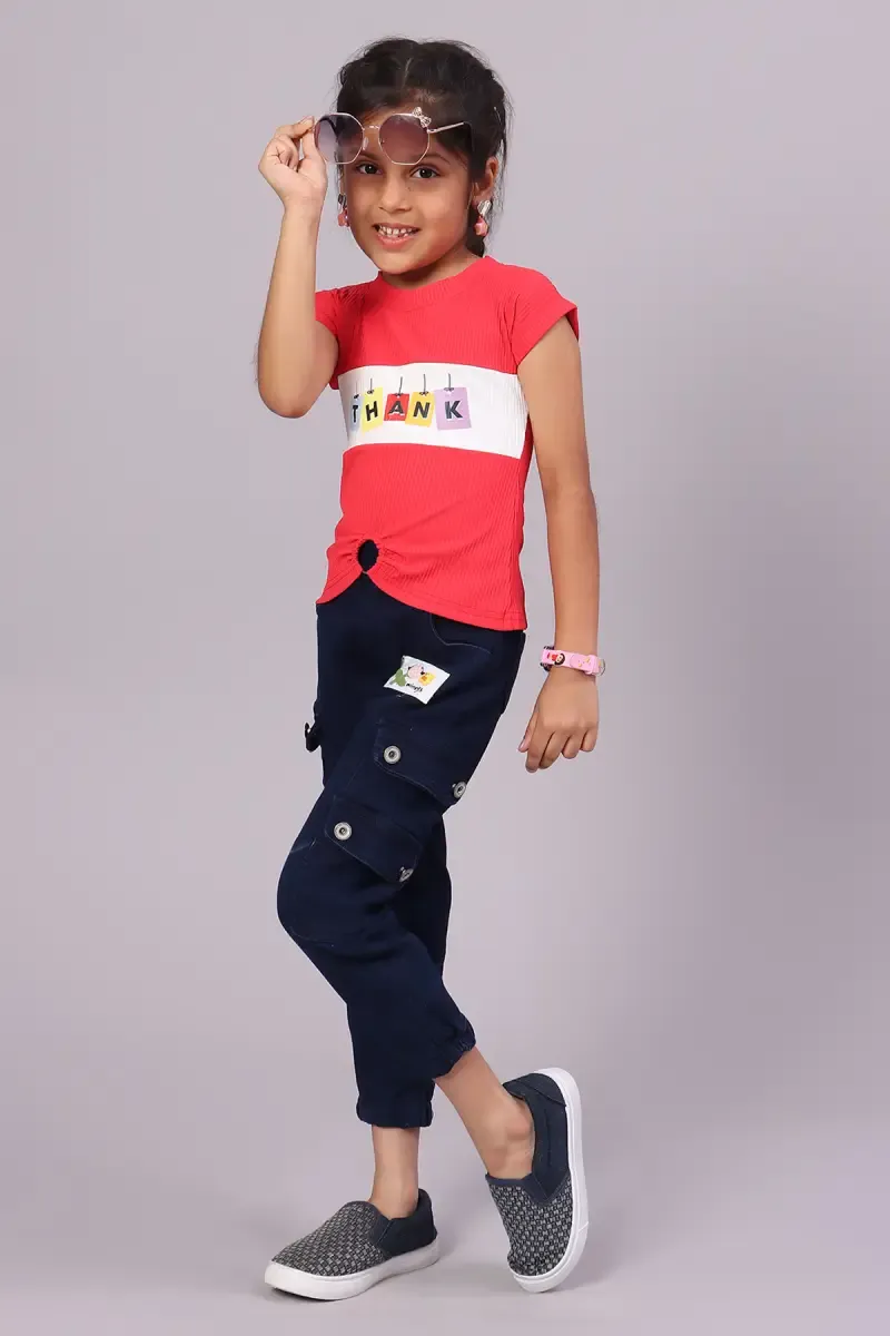 Girl's Corduroy Printed Top (1 - 4 Yrs) 01724523YRSRED